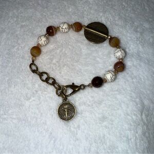 Costume Boutique Beaded Bracelet with Gold Accents